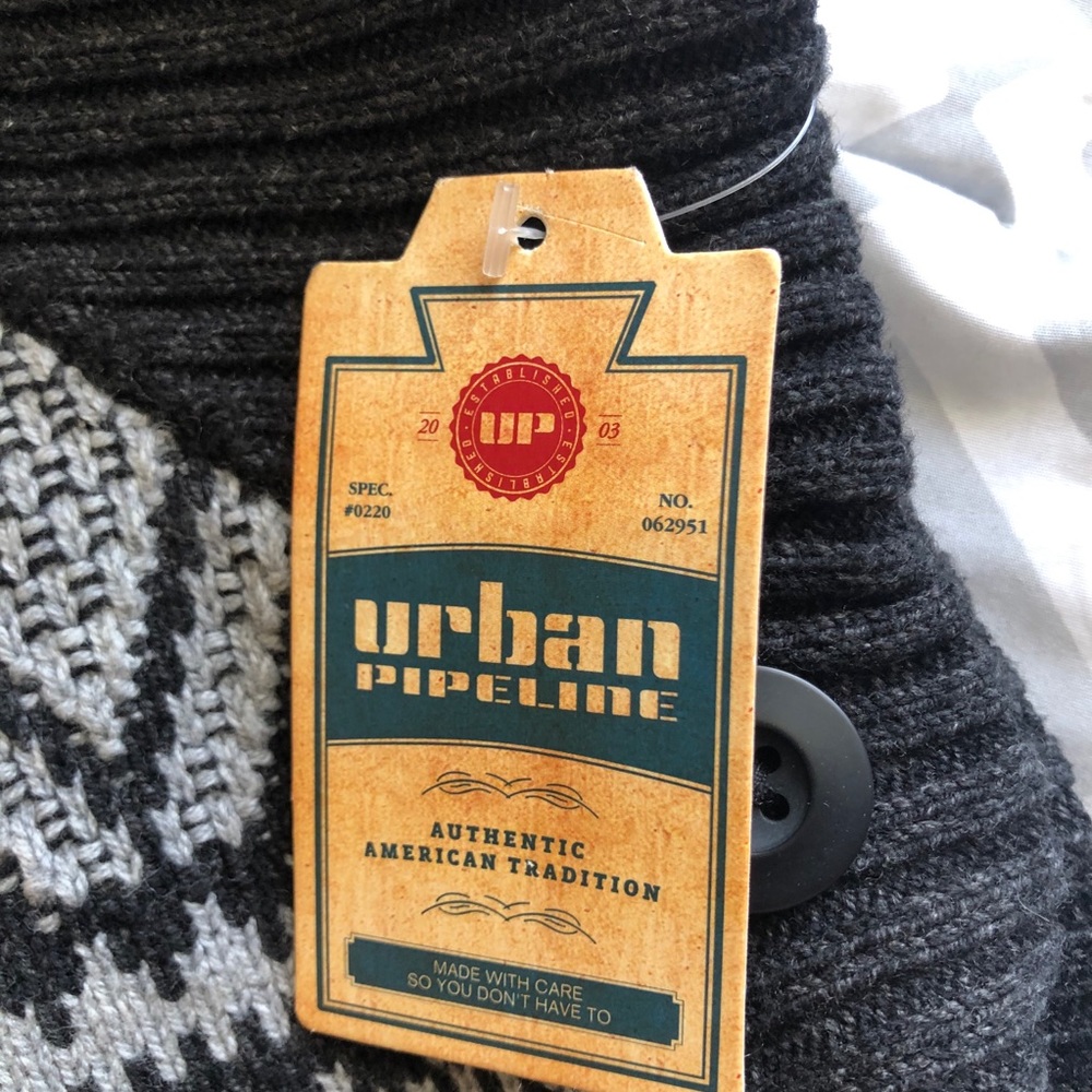 🎉HP!!🎉 Urban Pipeline black cardigan men’s sz S - Picture 5 of 6